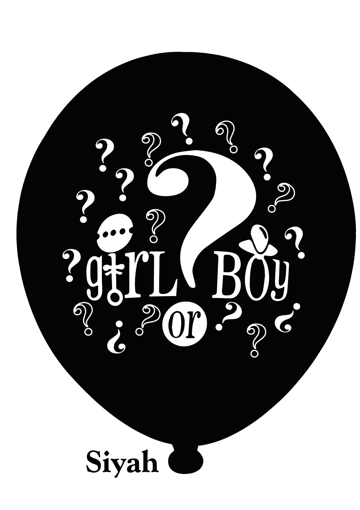 12" Cinsiyet Balonu 1+1 (Girl & Boy) - 100 Adet