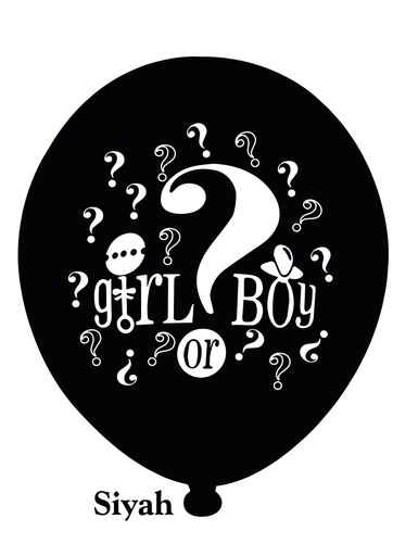12" Cinsiyet Balonu 1+1 (Girl & Boy) - 100 Adet