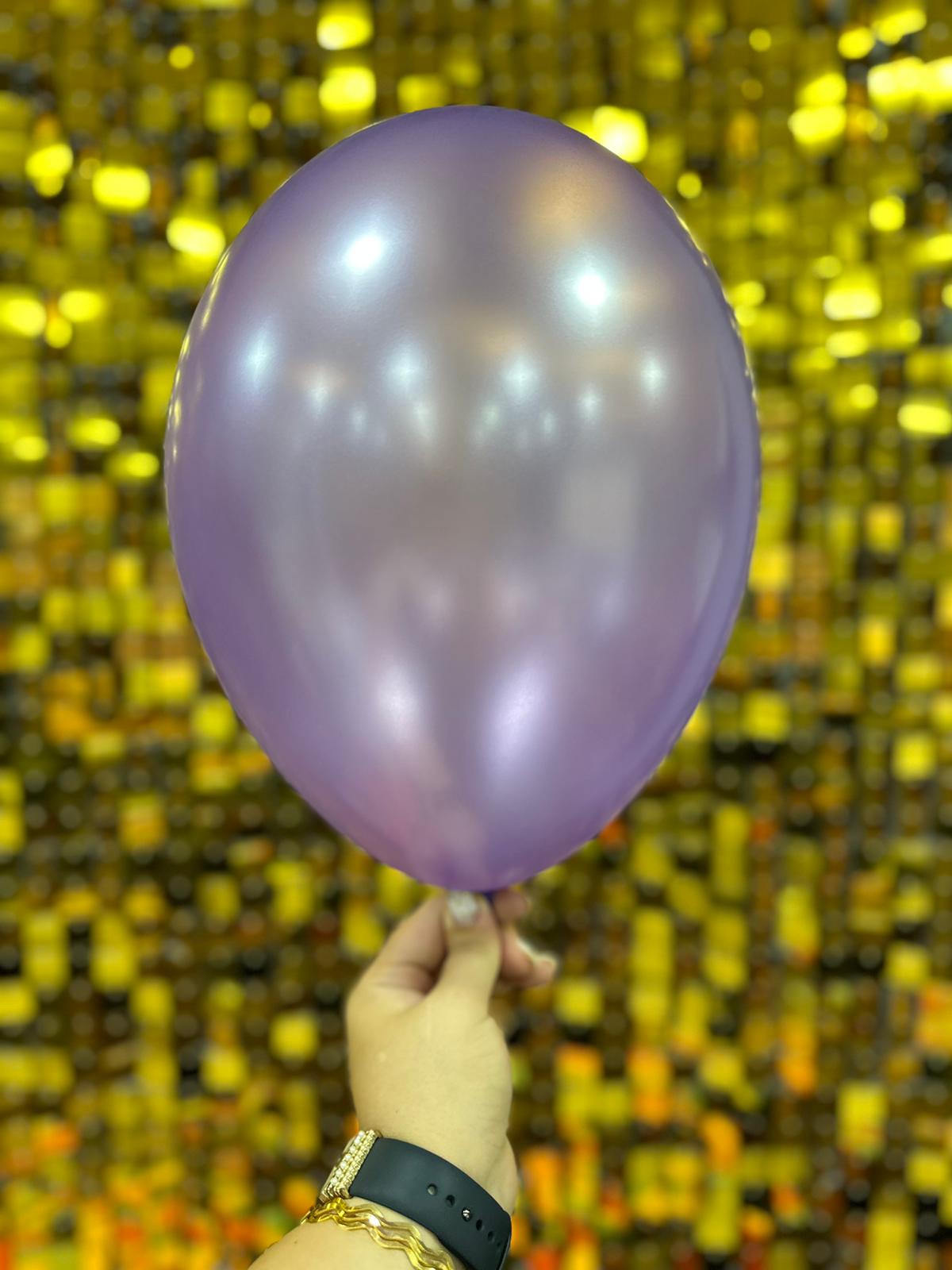 12" Metalik Dekorasyon Balonu Açık Violet - 100 Adet