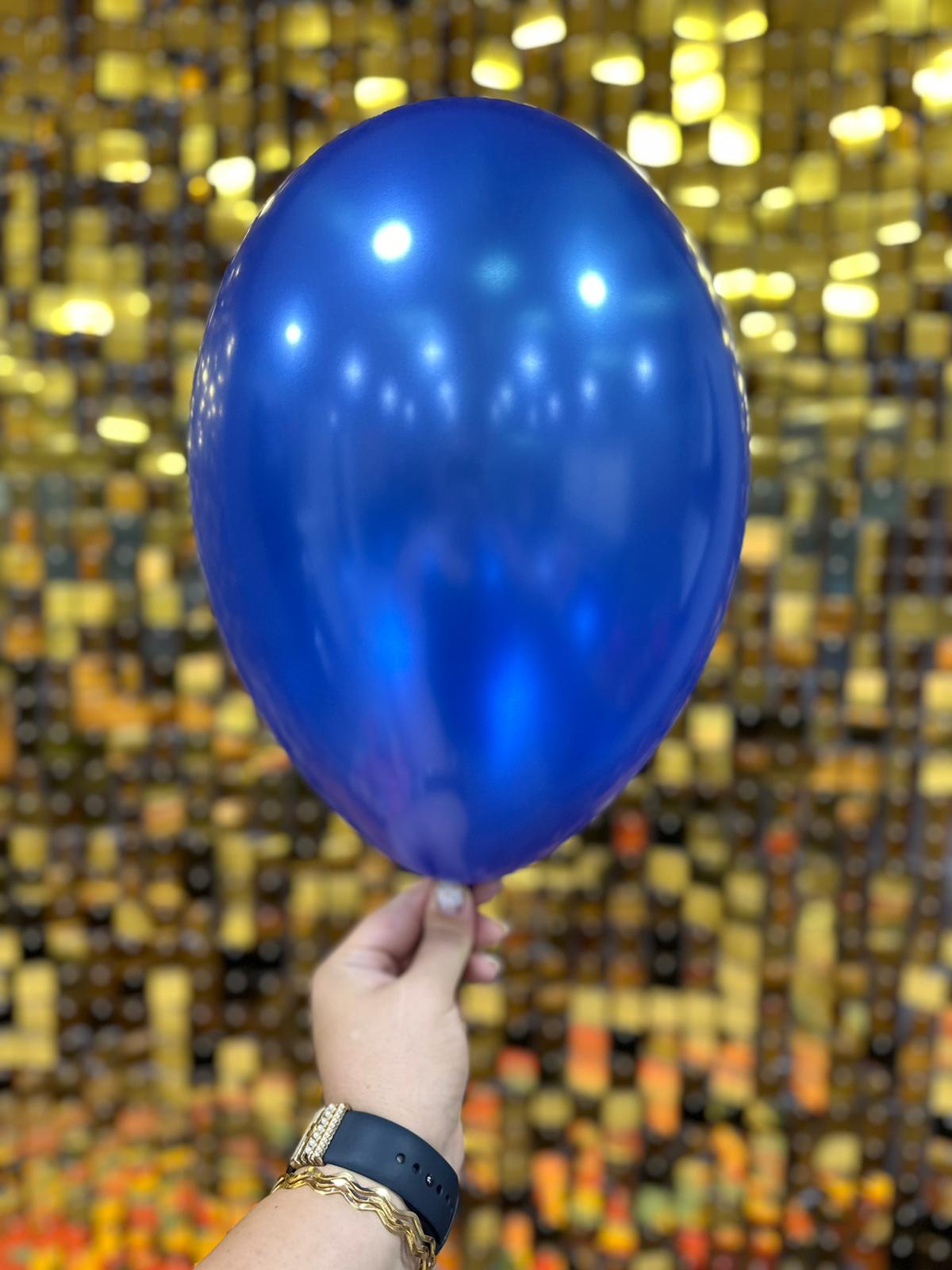 12" Metalik Dekorasyon Balonu Lacivert - 100 Adet
